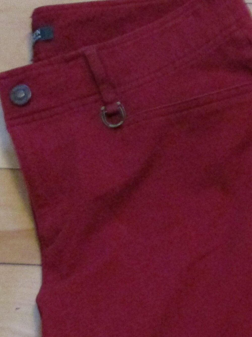 RARE Lauren Ralph Lauren Straight Leg Jeans Horseshoe Charm Suede Pocket Trim